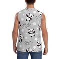 thumbnail image 4 of Balery Pandas Men's Sleeveless Muscle Shirts Workout Tank Top, Moisture Wicking, Odor Protection-Small, 4 of 8