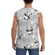 thumbnail image 4 of Fotbe Pandas Men's Camiseta sin Mangas Estampada para Hombres, Playera Casual para Gimnasio, Entrenamiento, Playa-Large, 4 of 7