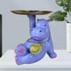 thumbnail image 3 of Estatuilla de animales de resina, almacenamiento de Perfume, bandeja de joyería para tocador, esculturas, bandejas de aperitivos dulces, decoración de 12x12x17.5cm púrpura Soledad Escultura de escritorio, 3 of 9