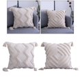 thumbnail image 1 of 2 piezas de de almohada Boho: de almohada decorativas de con mechones tejidos, borlas para sofá cama, de cojines Soledad Funda de almohada borlas, 1 of 10