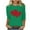 Green, variant on Lenpel Women's 3/4 Sleeve Tops Casual Crew Neck Valentine's Day Printed Tunic T Shirts Fashion Spring Blouses