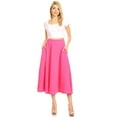 thumbnail image 2 of White Mark Women's Flared Midi Skirt, 2 of 11