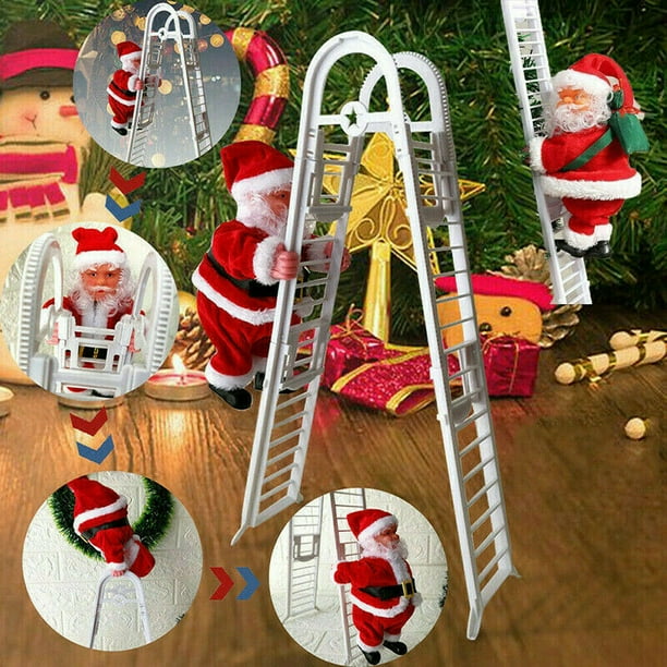 Santa Climbing Ladder Electric Santa Claus Climbing Rope Ladder
