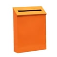 thumbnail image 3 of DOLITY Wall Mount Mailbox Decorative Letter Box Postbox Large Capacity Newspaper Holder Orange, 3 of 9