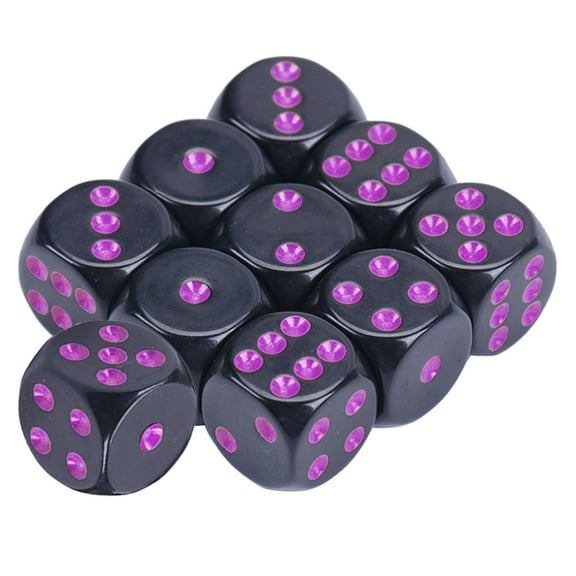 Rounds Corner 16mm Dices Cubes Number Dots Acrylic 6 Sided Educational Dices