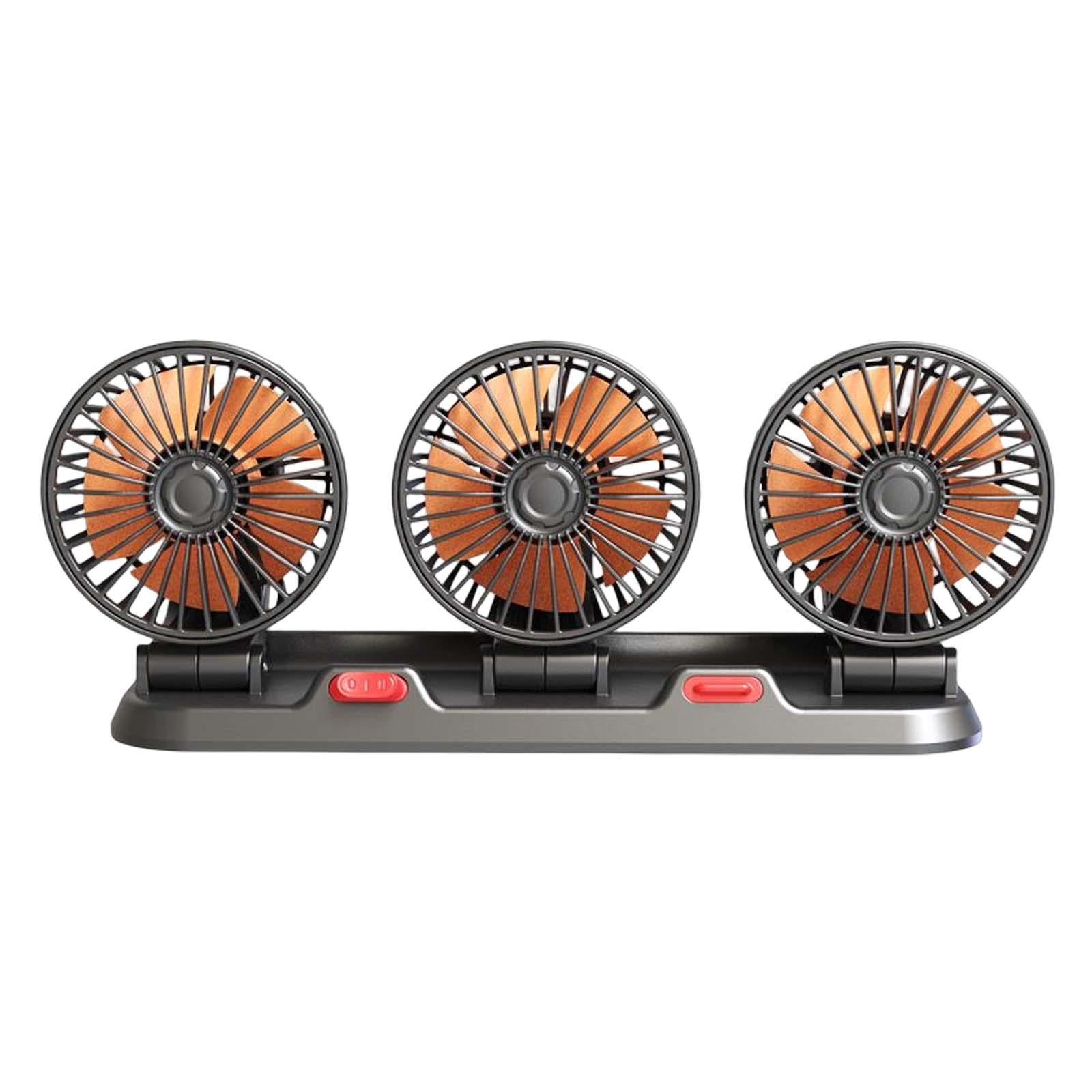 Car Fan 3 Head Automobile Vehicle Fan Auto Car Fans, Air Circulation Fan, for Truck 24V