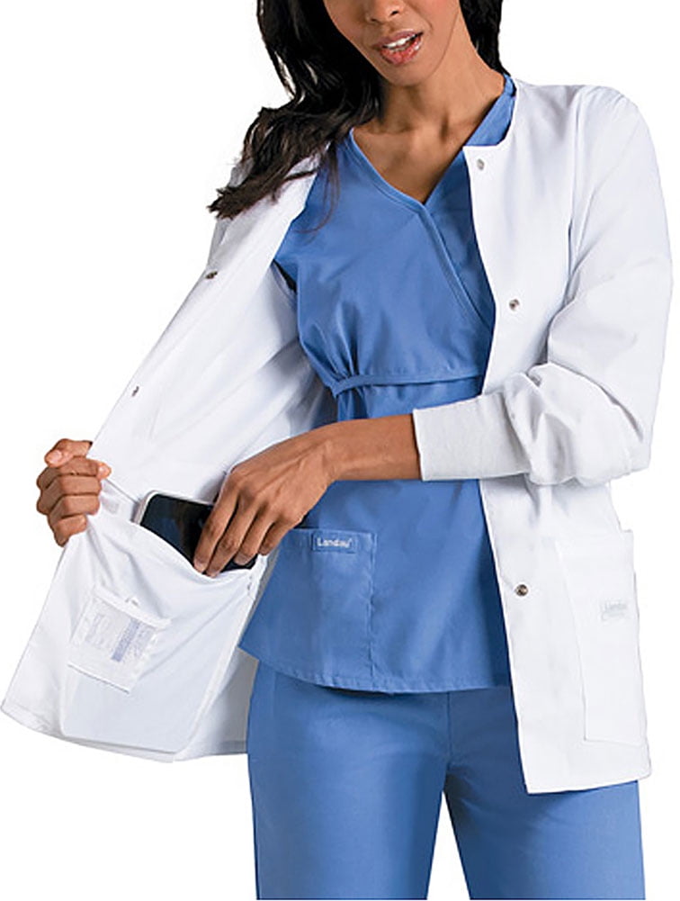 Landau Women's Modern Notebook Lab w/ Embroidery Lab Coat