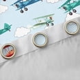 thumbnail image 4 of Erosebridal Colorful Cartoon Airplane Blackout Curtains Set of 2 (52x84 Each),Multicolor Aircraft Theme Window Curtains For Boys Kids, 4 of 7