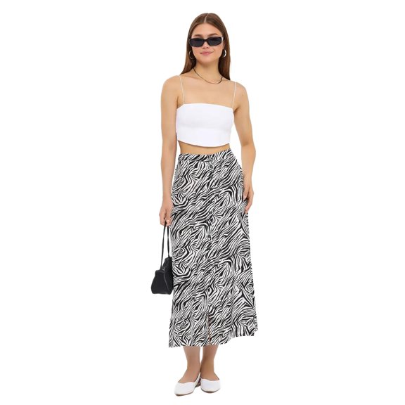 Floral High Waist Buttoned Maxi Skirt