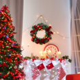 thumbnail image 6 of 7.87‑inch Handmade Artificial Christmas Front Door Wreath, Red Berries Pinecone Fern Decor Wreath, Holiday Wreath for Home indoor Outdoor Display, 6 of 7