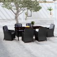 thumbnail image 1 of vidaXL 7 Piece Garden Dining Set Black, 1 of 5