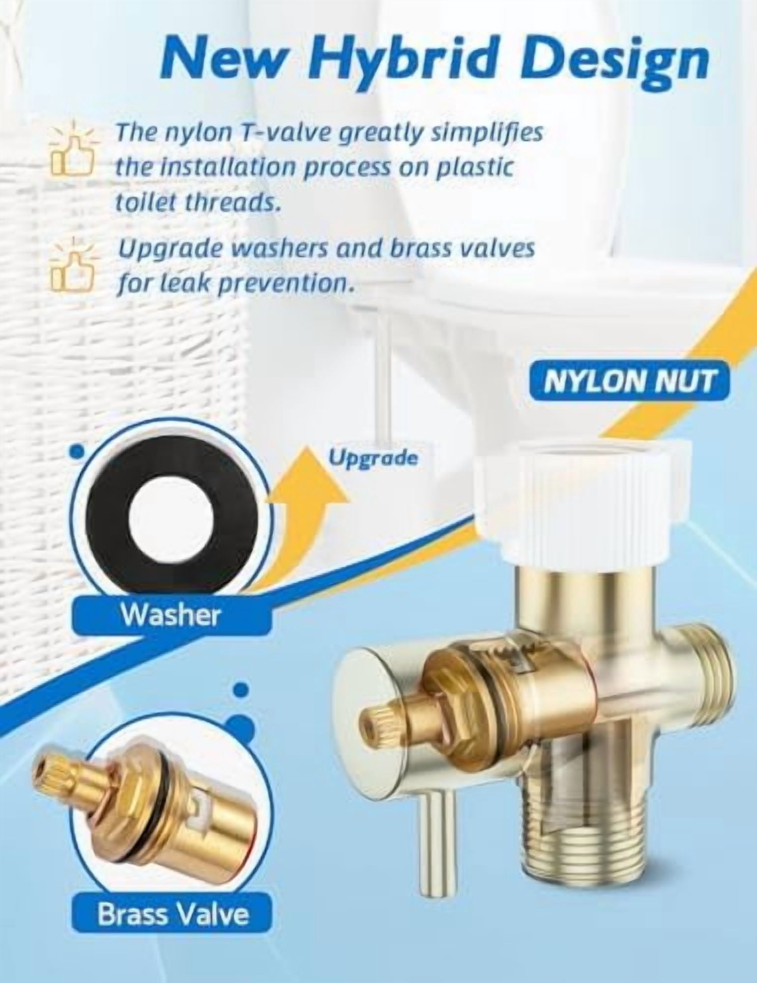 Gold Handheld Bidet Sprayer for Toilet,  Jet Sprayer for Toilet Muslim Shower, Adjustable Bidets Attachment forToilet Feminine Wash