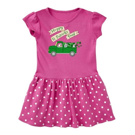 

Inktastic Hoppy St. Patrick s Day Green Bunny Truck Gift Toddler Girl Dress