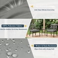 thumbnail image 3 of Kimunuk 6Pcs Outdoor Chair Cushions Slipcovers, 24" x 24" Light Grey Replacement Waterproof Non-Slip Patio Seat Cushion Covers with Handle, Covers Only, 3 of 7