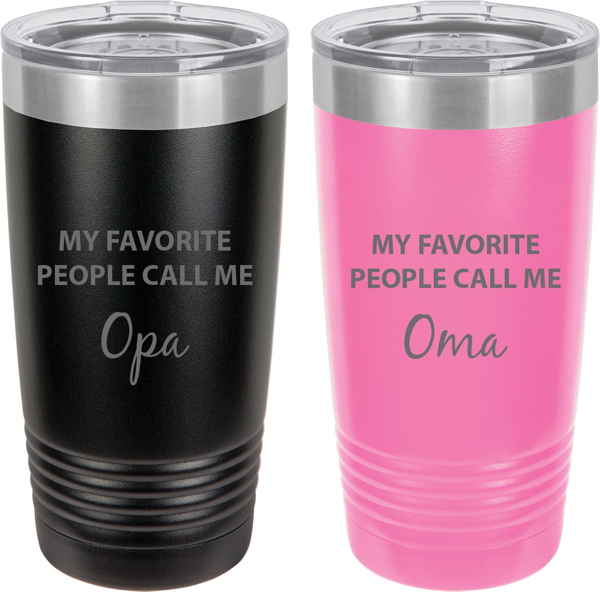 Customized Personalized 20 oz Insulated Tumbler for Grandmother Grandfather Dad 