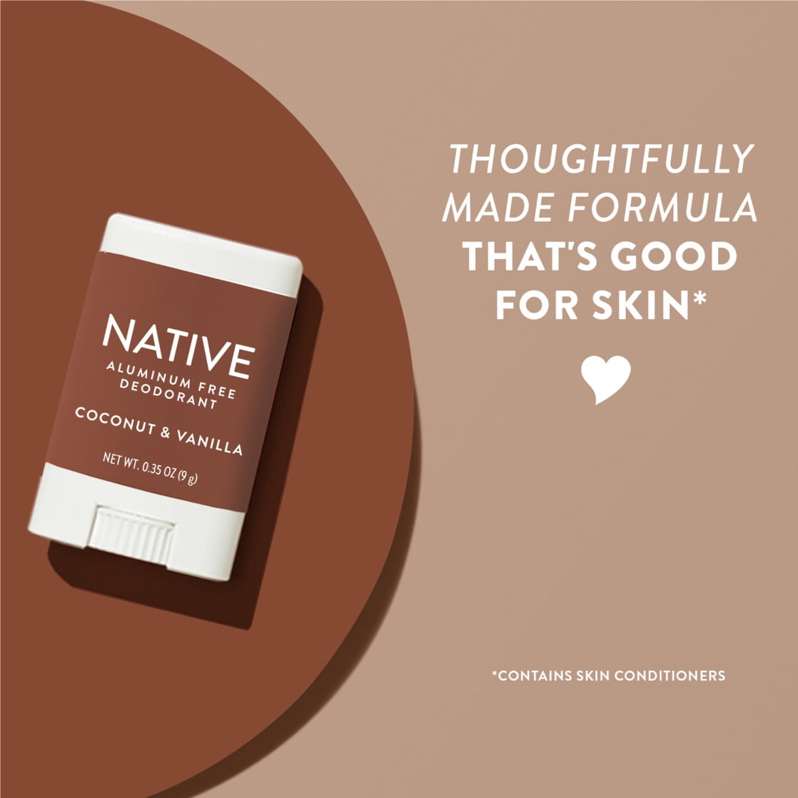 (2 pack) Native Deodorant, Aluminum Free, Coconut & Vanilla, for Women and Men, Travel Size 0.35 oz
