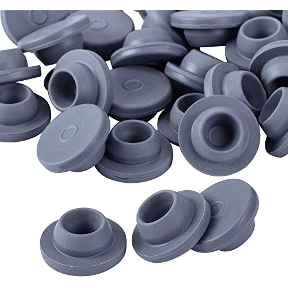 150pcs Vial Rubber Stoppers Mushroom Self Healing Injection Ports 20mm