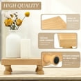 thumbnail image 3 of EOSAHR Wooden Soap Holder Tray – 1 Count Farmhouse Pedestal Stand for Bathroom Sink and Kitchen Counter Organizer (Light Brown), 3 of 7