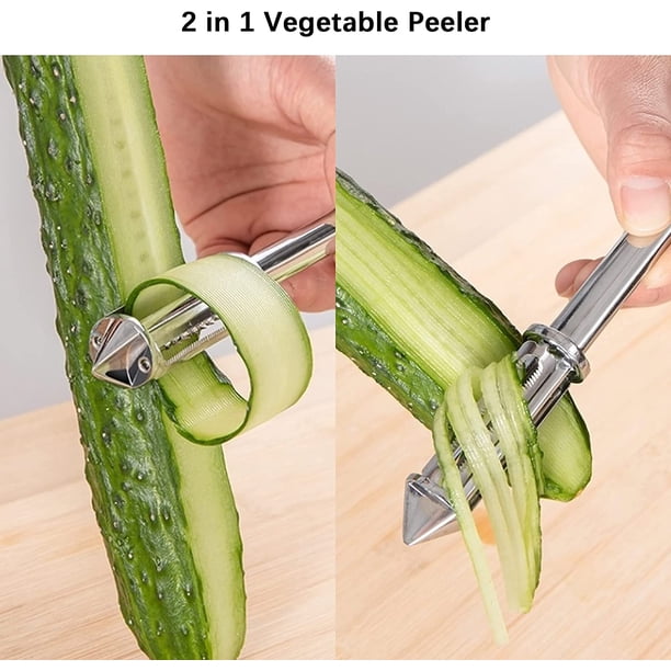 Econome,Éplucheur avec Lame en Acier Inoxydable 3 en 1 pour Fruits et Econome,Éplucheur avec Lame en Acier Inoxydable 3 en 1 pour Fruits et