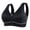 Black, variant on COMVALUE Front Closure Bra for Seniors Women Zipper Up Soft Wireless Bra Black for Size 42