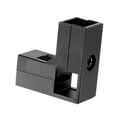 thumbnail image 4 of Conector de abrazadera para tubo cuadrado de 1" x 1" Fácil instalación de aleación de aluminio resistente Forma de L negra, 4 of 8