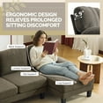 thumbnail image 4 of Ktaxon U-Shaped Sectional Sofa Set with Chaise, 4-Seater Blended Chenille Couch for Living Room, Apartment, Easy Assembly Brown, 4 of 7