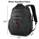 thumbnail image 2 of Mochila KROSER para portátil de viaje de 17,3", repelente al agua, negra, 2 of 8