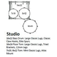 thumbnail image 5 of Ludwig Classic Oak 4-Piece Studio Drum Set with 22" Bass Drum, Blue Burst, 5 of 5