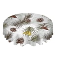 thumbnail image 3 of Falling Flowers Illustration Round Tablecloths for Dining Table Waterproof Table Cover for Kitchen Living Room, 3 of 6