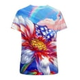 thumbnail image 4 of GaThRRgYP Womens Tops Casual,Women's Casual Independence Day Printing Round-Neck Short Sleeve T-Shirt Blouse Tops Multicolor S, 4 of 5