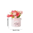 thumbnail image 2 of Low-Maintenance Artificial Flower Bonsai with Ceramic Vase, Potted Floral Decor for Home Office Desk Easter Decor, Stylish Shelf Decoration and Table Centerpiece Easter Display, 3.1*2.5in, B, 2 of 6