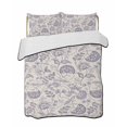 thumbnail image 2 of Purple Fruit Queen Size Down Alternative Comforter, Lightweight Comforter Quilt Bedding Set with Pillow Shams Country Retro Floral Botanical Plant All Seasons Bed Comforter Duvet Insert 90"x96", 2 of 7