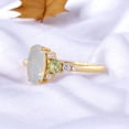 thumbnail image 3 of Oval Cut Opal Women Ring Peridot Diamodn Cluster Ring October Birthstone Gold Ring Anniverrsary Gift For mom, 3 of 4