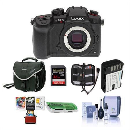 UPC: 0192223020160 | Lumix DC-GH5s Mirrorless Camera Body – Bundle With 32GB SDHC U3 Card  Spare Battery  Camera Case  Cleaning Kit  Memory Wallet  Card Reader  Mac Software Package