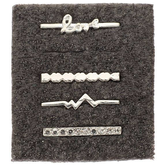 KALLORY Watch Band Loops Charms Watchband Embellishments Decor Silver