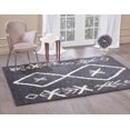 thumbnail image 1 of A2Z Rug Moderne & Traditionnel Marocain 5534 Gris Foncé Shaggy Zone Tapis, 1 of 7