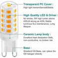 thumbnail image 4 of G9 LED Bulb 3W Warm White 2700K, G9 LED Bulbs 420LM, G9 LED Corn Bulbs for Desk Lamp, AC 220-240V, Pack of 5, 4 of 4