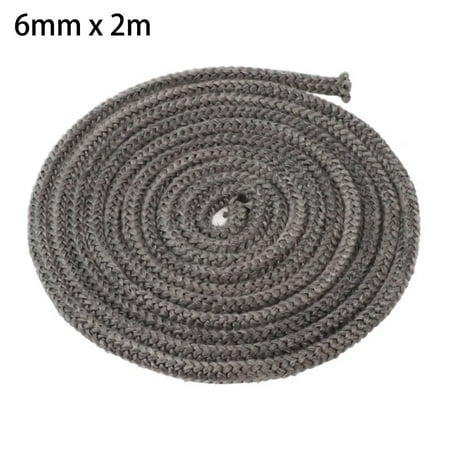 

RichLink Fireplace Sealing Rope Black Gasket Cord Stovedoor Fireplace Cord 6Mm Fiberglass，6mm*2m