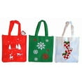 thumbnail image 2 of Set of 3 Non-Woven Reusable Fabric Holiday Gift Bags 12"x13"x8.25", Black Duck Brand Three Holiday Prints (3 Bags), 2 of 7