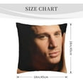 thumbnail image 2 of Channing Tatum Pillowcase Soft Comfortable Pillow Covers with Zipper Pillow Protectors 18x18 inch, 2 of 5