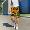 thumbnail image 7 of Kdxio Sunflowers Print Mens Sleep Shorts Bottoms Soft Comfy Pajama Wear Pants with Drawstring Pockets, 7 of 7