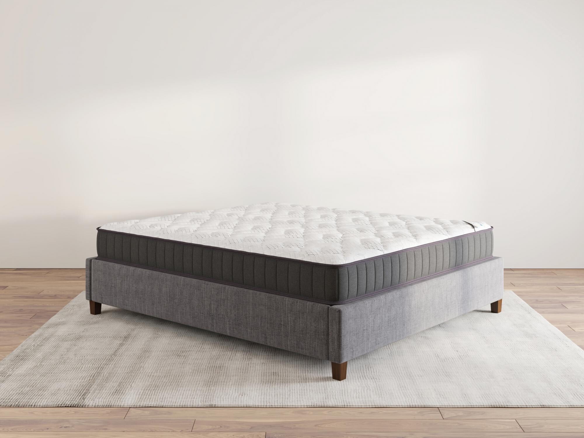 Ottomanson Edge to Edge 9" Pocket Coils Firm Tight Top Hybrid Mattress in a Box, King