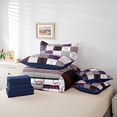 thumbnail image 6 of Castle Fairy Teens Baseball Gamer Bedding Comforter Set,Geometric Plaid Queen Bedding Sets, 6 of 8