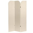 thumbnail image 2 of 6 ft. Modern Arch Velvet Room Divider Cream 3 Panel, 2 of 7