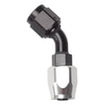 thumbnail image 2 of Russell Performance -8 AN Black/Silver 45 Degree Full Flow Hose End, 2 of 7