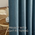 thumbnail image 6 of NICETOWN Linen Curtains for Living Room, Light Filtering Privacy Window Curtains Rod Pocket Back Tab Neutral Farmhouse for Bedroom Dining Room, 52"x90", Stone Blue, 2 Panels, 6 of 6