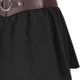 thumbnail image 4 of KICILVS Renaissance Shirt Women Solid Color Off Shoulder Flare Sleeve Blouse Corset Waist Ruched Hem Halloween Party Top Black, 4 of 4