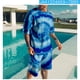 thumbnail image 4 of Traje de hombre urbano elegante con estampado 3D de efecto tie-dye, traje de playa holgado y cómodo, 4 of 5