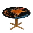 thumbnail image 3 of HAOXIT Round Table Cloth , Electric Guitar Stain Resistance Wrinkle Polyester Circle Table Cover for Home Kitchen Dining Party Camping Pinic Decor 31-35, 3 of 8