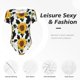 thumbnail image 4 of Fotbe Cute Cow Print Sunflower B Body de Mujer con Cuello Redondo y Mangas Cortas, Sin Mangas Ajustado, Suave, Cómodo y Básico-Large, 4 of 7